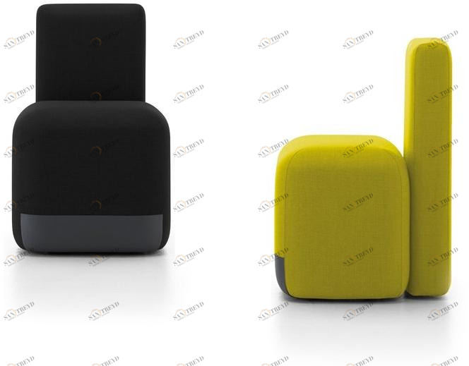 Viccarbe Кресло с обивкой из ткани на колесиках по контракту Season sun-id-1442534