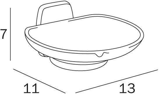 INDA® Настенная стеклянная мыльница Export A22110 - Вид №3