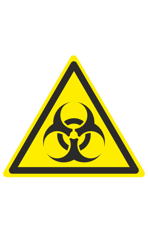 68431 Знак "Осторожно. Биологическая опасность " ( W 16 )  Предупреждающие знаки размер 100 х 100 мм Спецодежда 