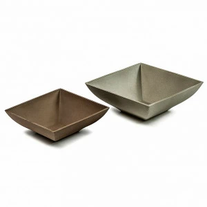 Чаша из цемента коричневая и серая Stefy от La Forma, 2 штуки LA FORMA STEFY 342761 Серый