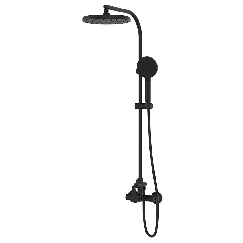 35465420 BASIC Черный смеситель для душа с колонкой Черный GRB MIXERS E-PLUS