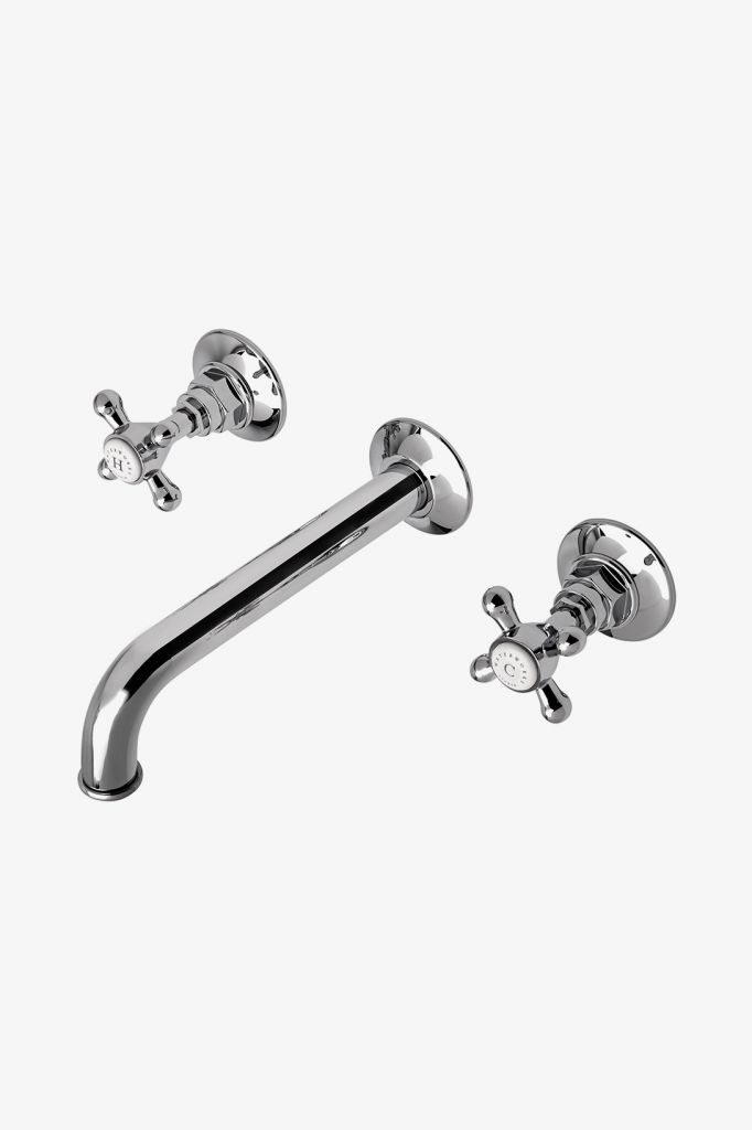 HGLS60 Низкопрофильный смеситель для унитаза Highgate с тремя отверстиями, металлическими поперечными ручками и клапаном Waterworks 