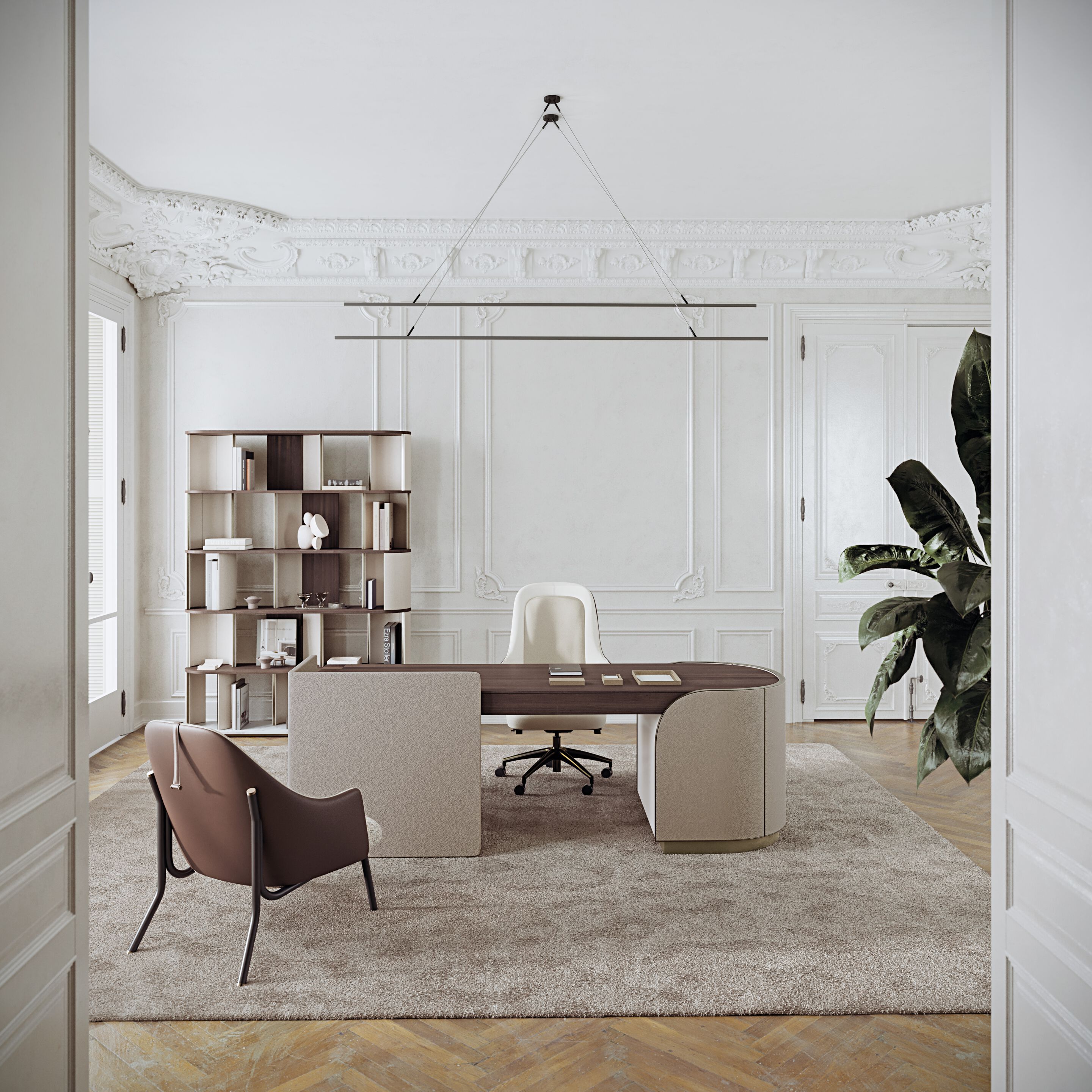 Кожаный стол с ящиками Capital Collection Duna ARCH-00135864 - Вид №2