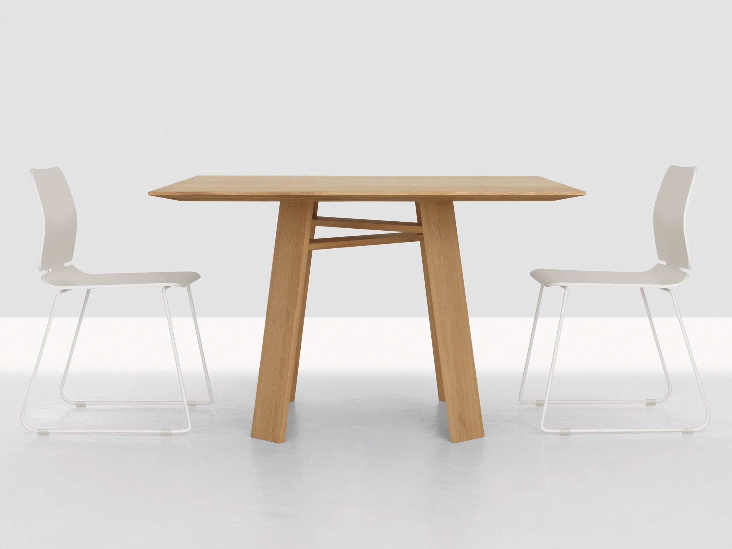 Квадратный обеденный стол из массива дерева ZEITRAUM Bondt ARCH-00133350 - Вид №1