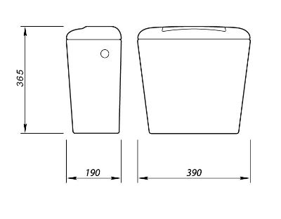 Бачок Универсал боковая подводка Лобненский стройфарфор 1015148 - Вид №1