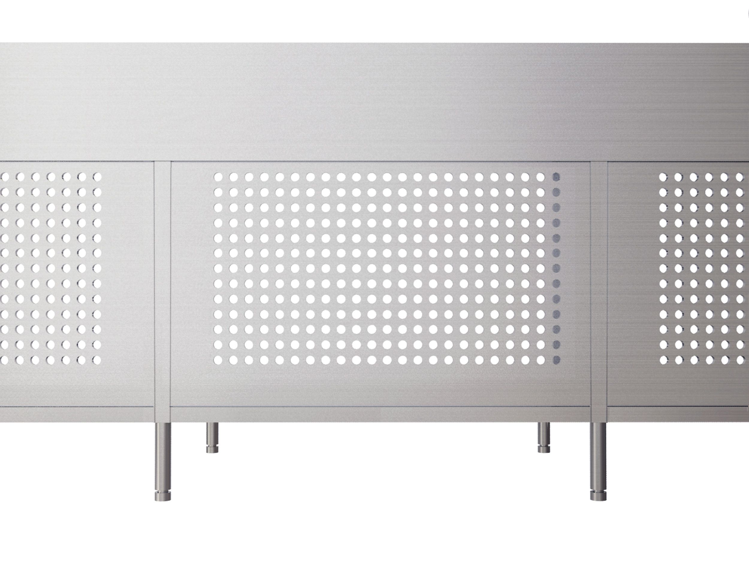 Кухня из нержавеющей стали с островом без ручек Miratap OSSO ARCH-00129289 - Вид №10