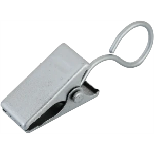 Крючок-зажим на кольцо Orbis d20 мм для штор на штанговый карниз 3 см цвет серебро 10 шт