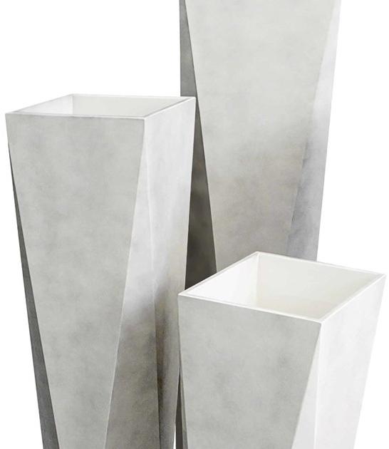 GANSK Высокий садовый горшок Diamond G3406a/b/c - Вид №1