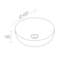 L615T0R0V0142 Раковина накладная ELITE ROUND M 450х450х140 мм без перелива Розовый матовый AeT ITALIA - Вид №1