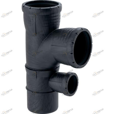 GEBERIT 393.558.14.1 Крестовина двухплоскостная комбинированная Geberit Silent-Pro 87,5° 