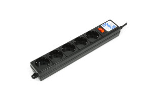 15888997 Фильтр-удлинитель PC 0,5м 5р, чёрн. 10А/2,2кВт SPG-B-0,5M-BLACK Power Cube