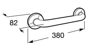 Фиксированная ручка для ванной комнаты из нержавеющей стали Roca ACCESS ARCH-00049149 - Вид №2