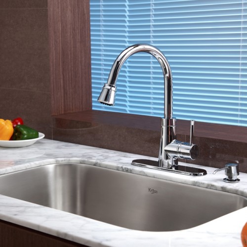 KBU14 Мойка кухонная прямоугольная Krausru  - Вид №4