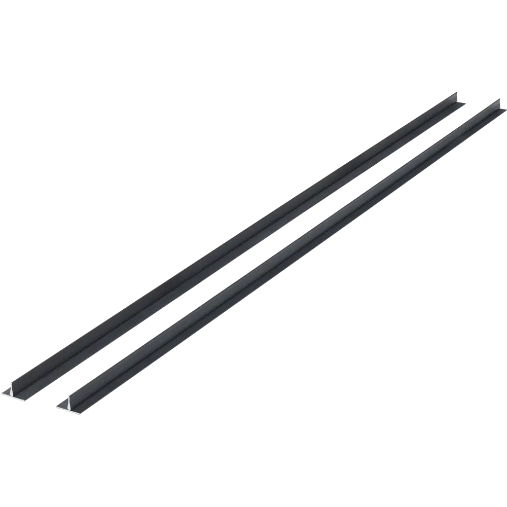 Нащельник узкий алюминиевый 23x19x1318 мм черный (2 штуки) Santreyd STLM-2084048 - Вид №1