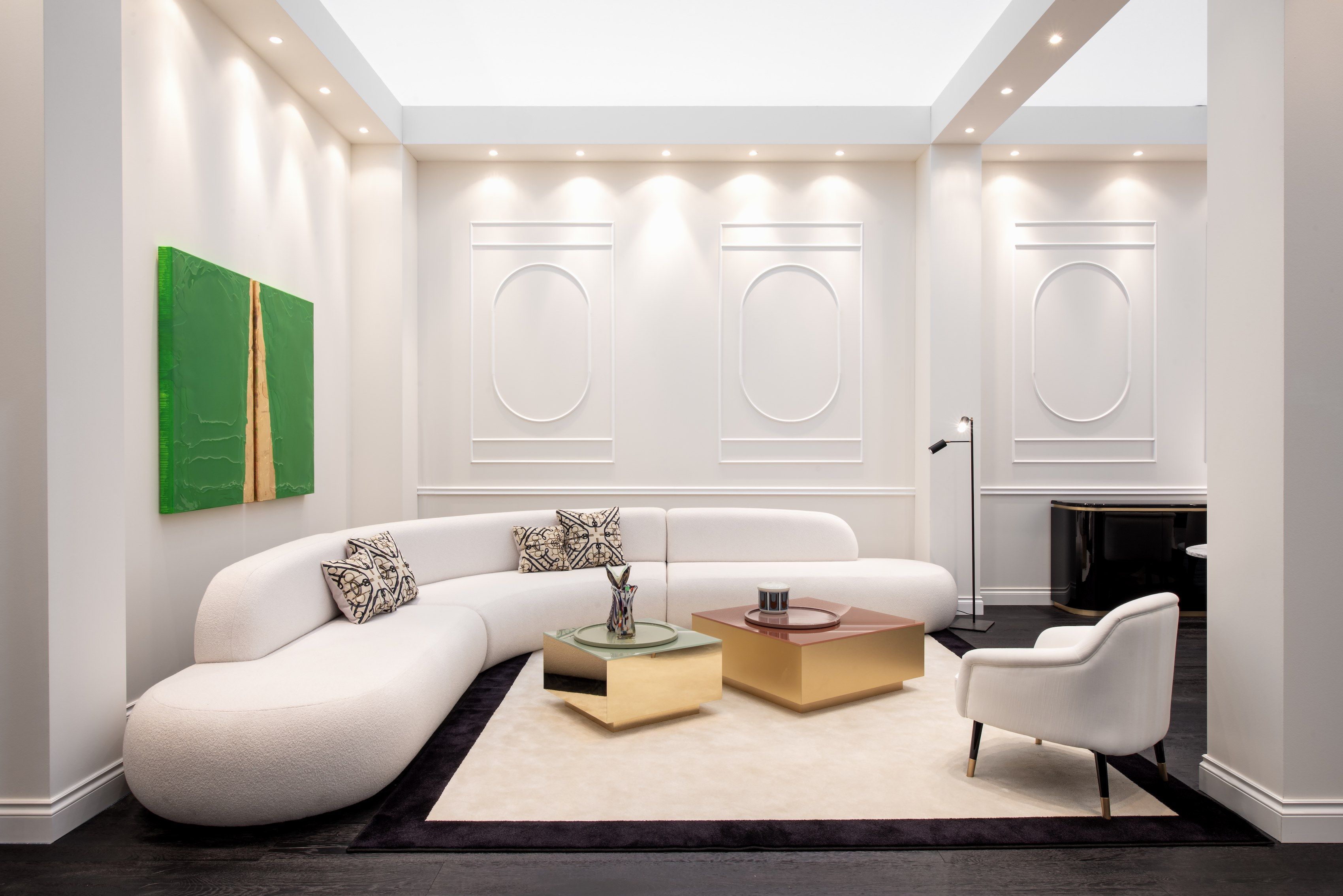 Модульный угловой диван из ткани DOM EDIZIONI DOEM ARCH-00013732