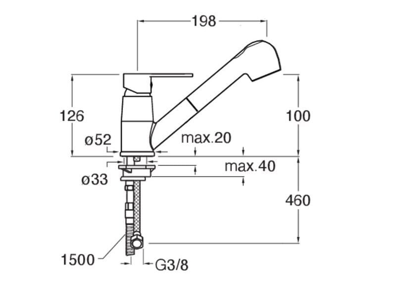 Кухонный смеситель для пола CRISTINA Rubinetterie Step ARCH-00056446 - Вид №2