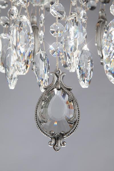 Потолочная люстра Bogates Wonderful 276/5 Strotskis BOGATES ДИЗАЙНЕРСКИЕ, СВЕЧИ 184114 Серебро  - Вид №2