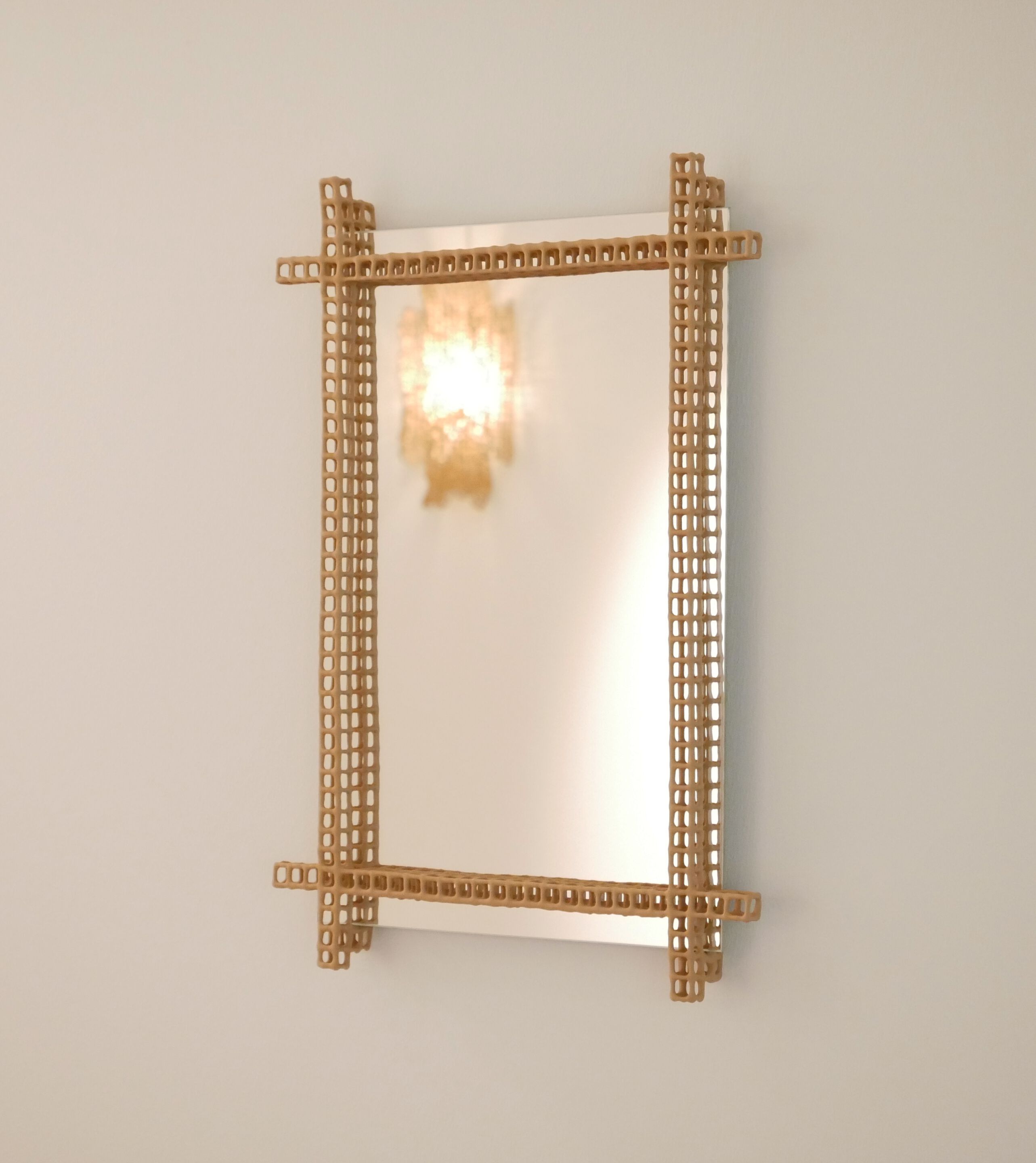 Настенное зеркало с глиняной рамой LO Contemporary Коралл ARCH-00133374 - Вид №2