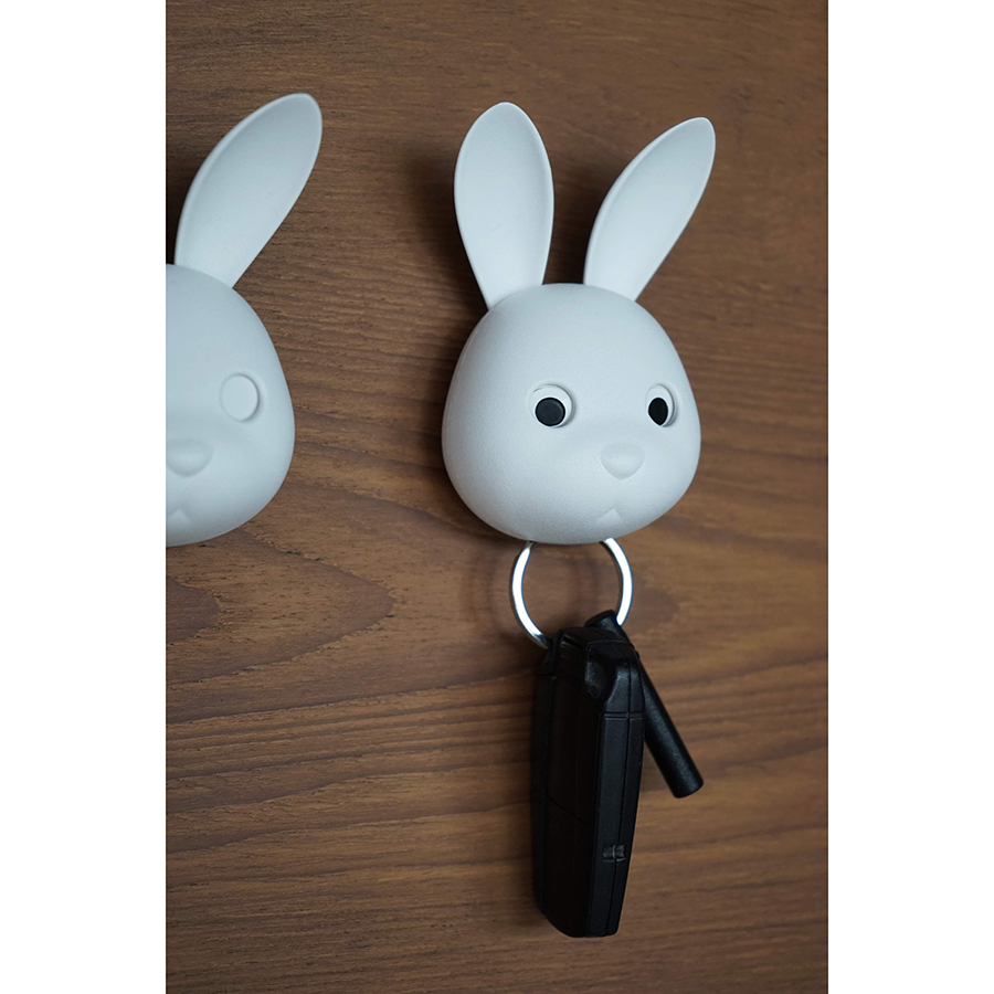 QL10294-WH Держатель для ключей bella bunny, белый Qualy  - Вид №1