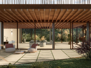 Напольная плитка из керамогранита с эффектом камня