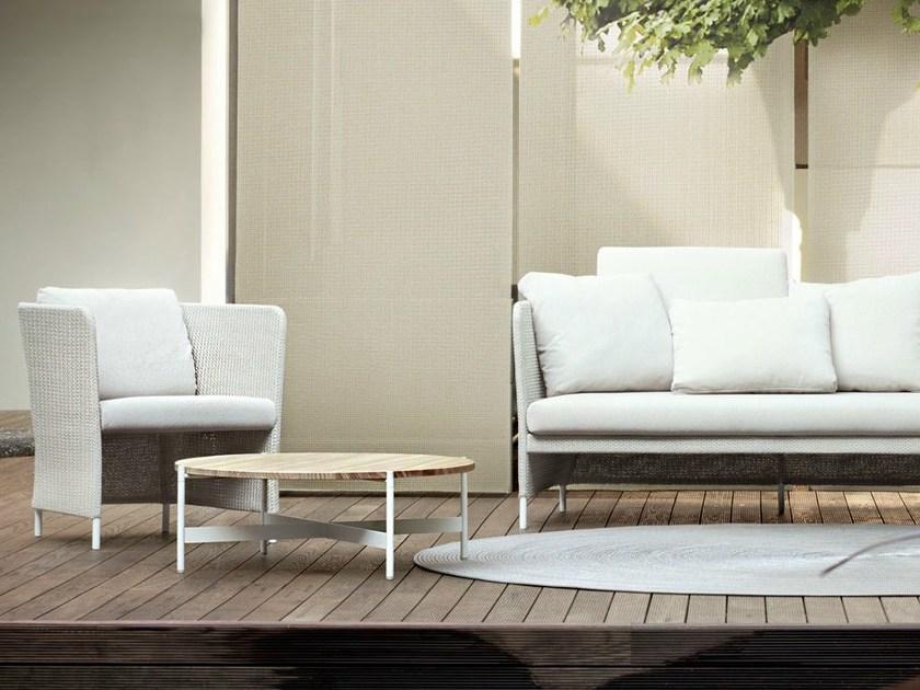 Paola Lenti Низкий круглый журнальный столик из натурального камня Heron sun-id-1399599 - Вид №2