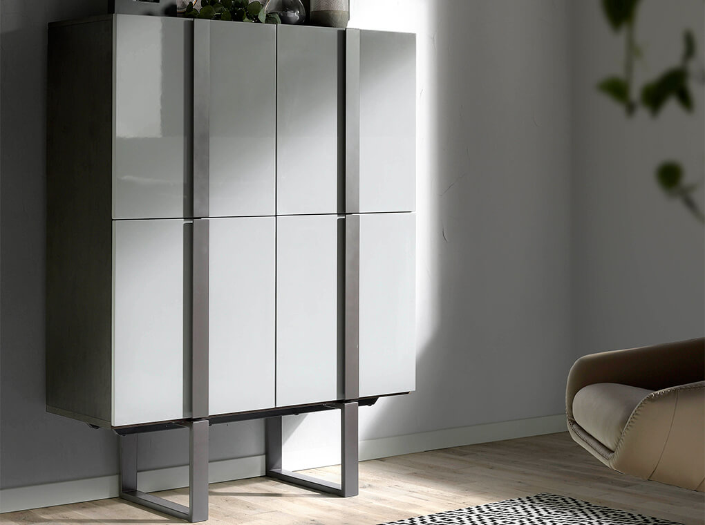 077674 Лакированный буфет серый RAL7037 Angel Cerda CP1706 