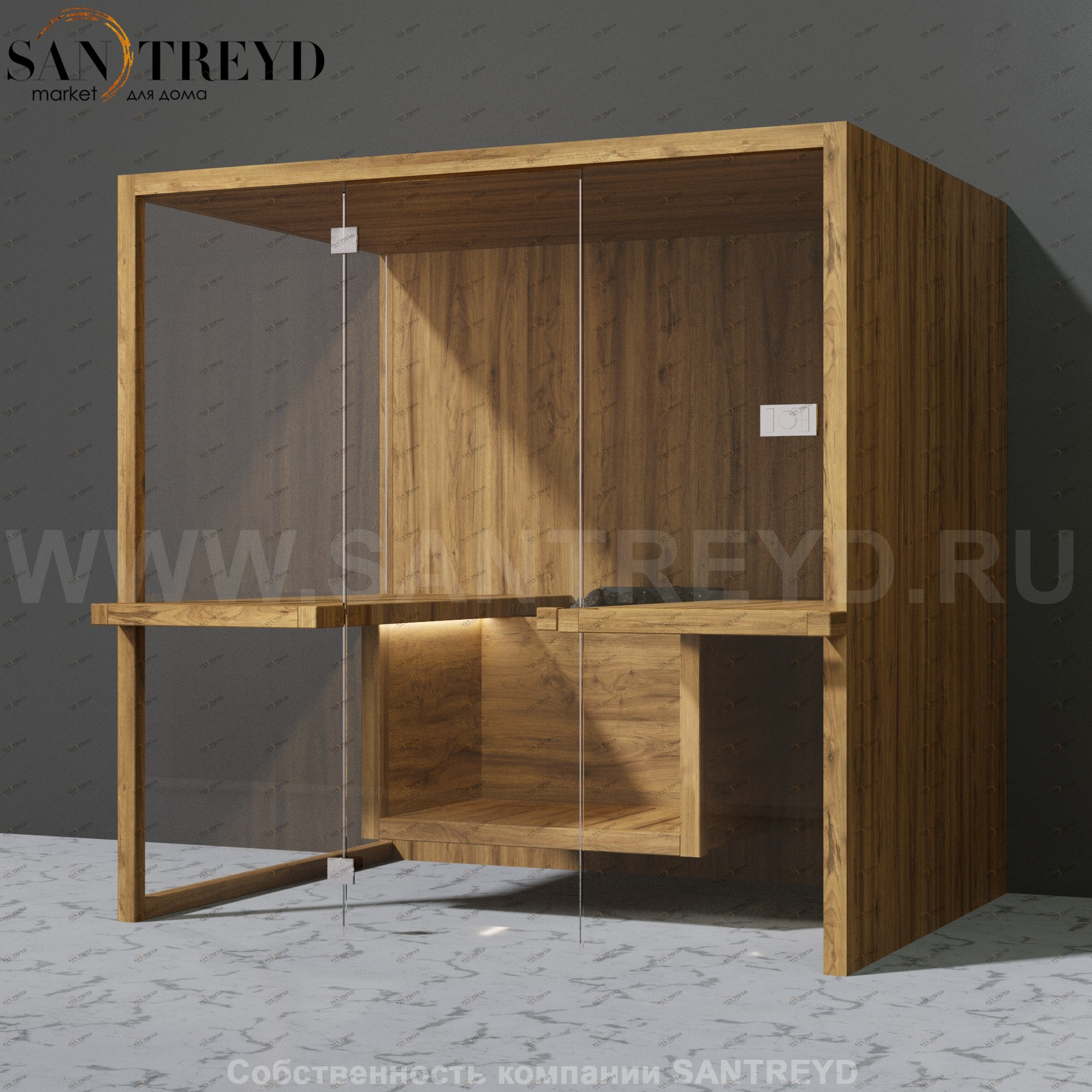 Effegibi AIR SA91800003 Cауна. Установка: к стене. Мощность: 8 кВт макс. Размеры: длина 217 см, ширина 162 см. Отделка: осина термообработанная.