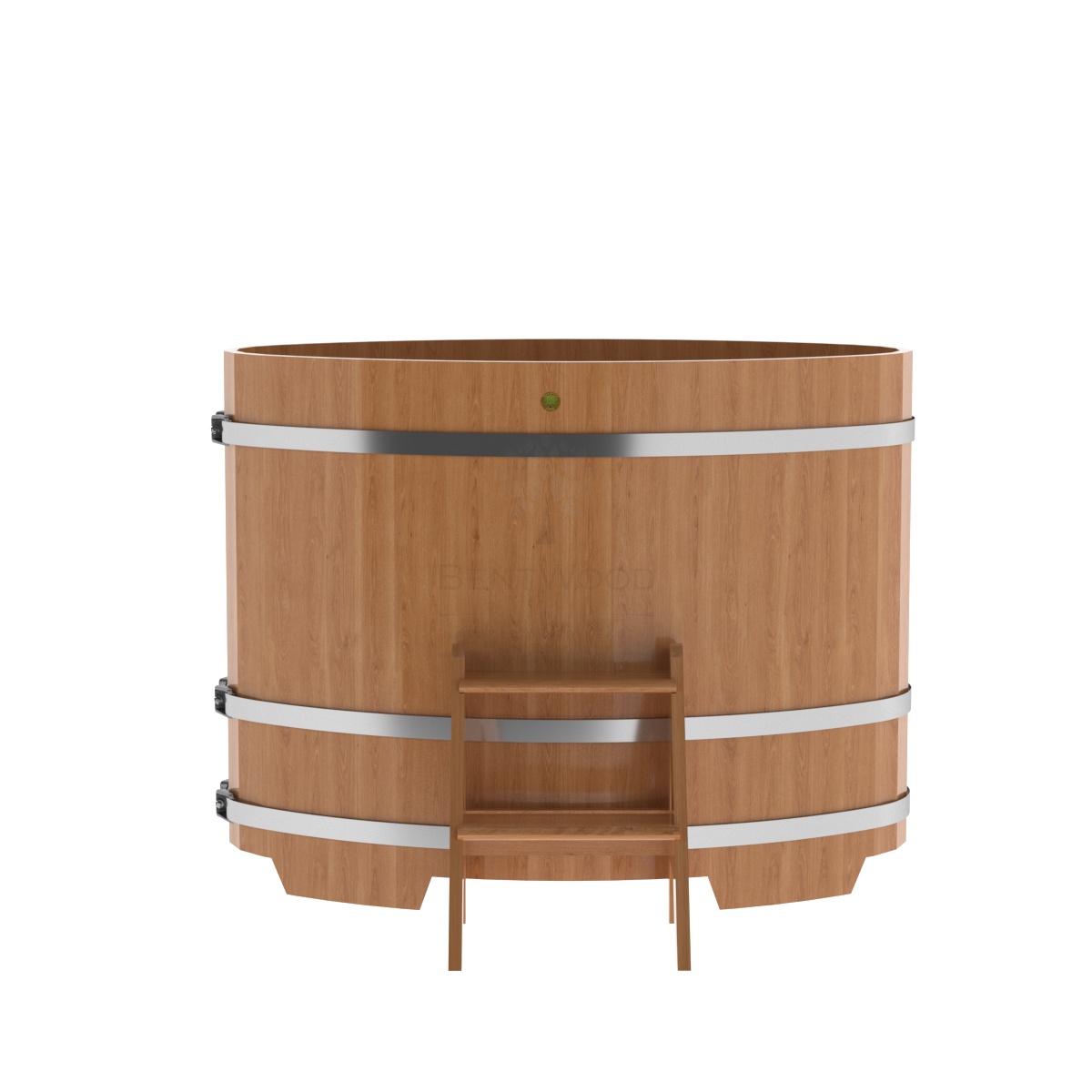 1273 Купель овальная из дуба 0,80х1,42х1,1 натуральная Alyarus  - Вид №3