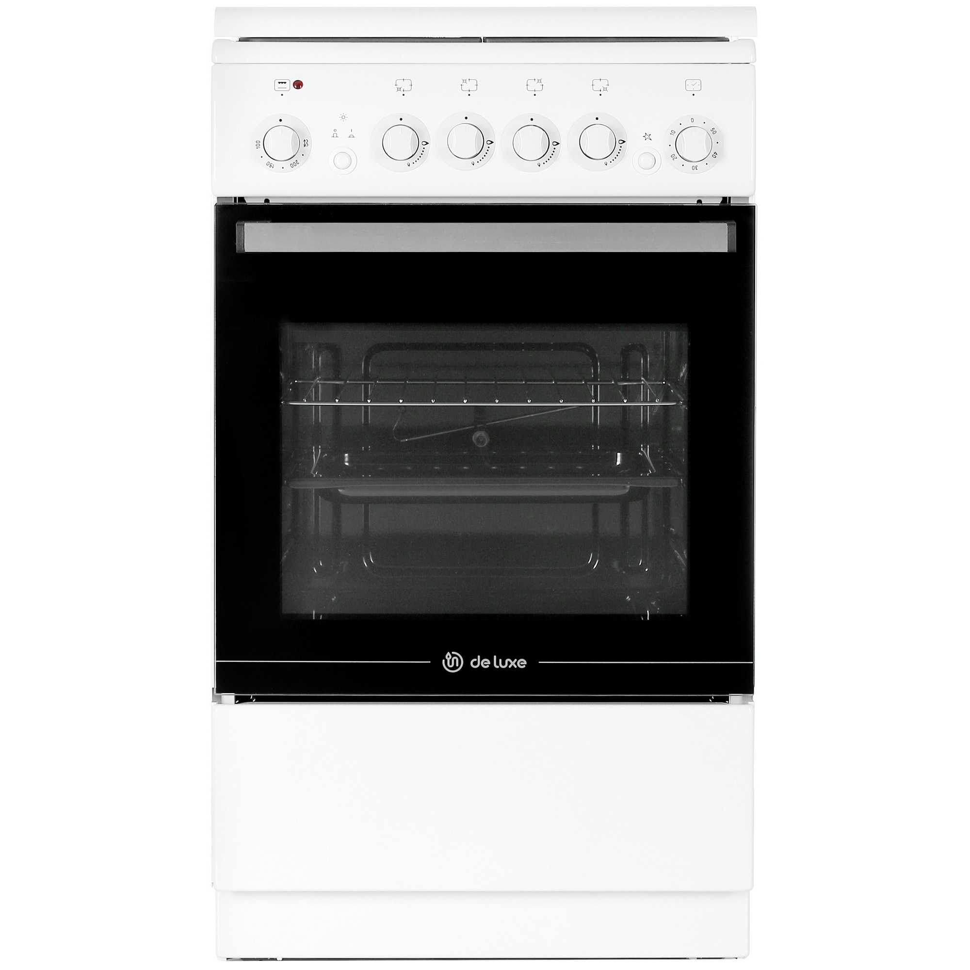 4813180 Комбинированная плита De Luxe 5040.42гэ (кр) ЧР-030 белый STDN-0105515