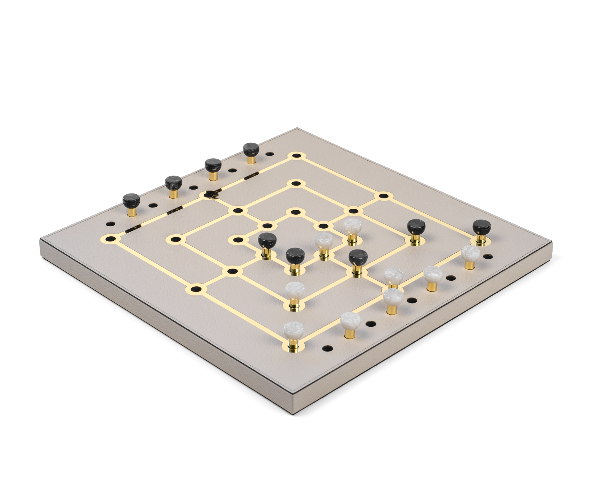 Набор игр «Мельница» - 39X39XH2,5 см / зернистая кожа_nocciola Pinetti 00.1020.029.008