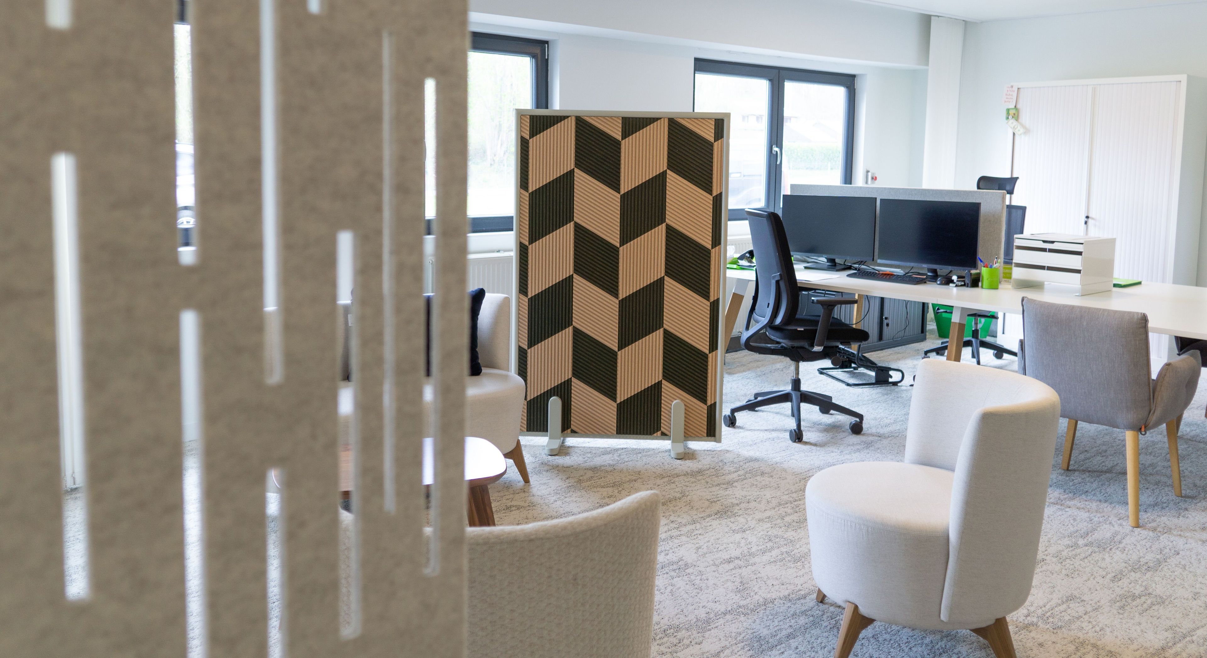 Пробковая мобильная офисная перегородка на колесах GREENMOOD MODULOR ARCH-00113405 - Вид №6