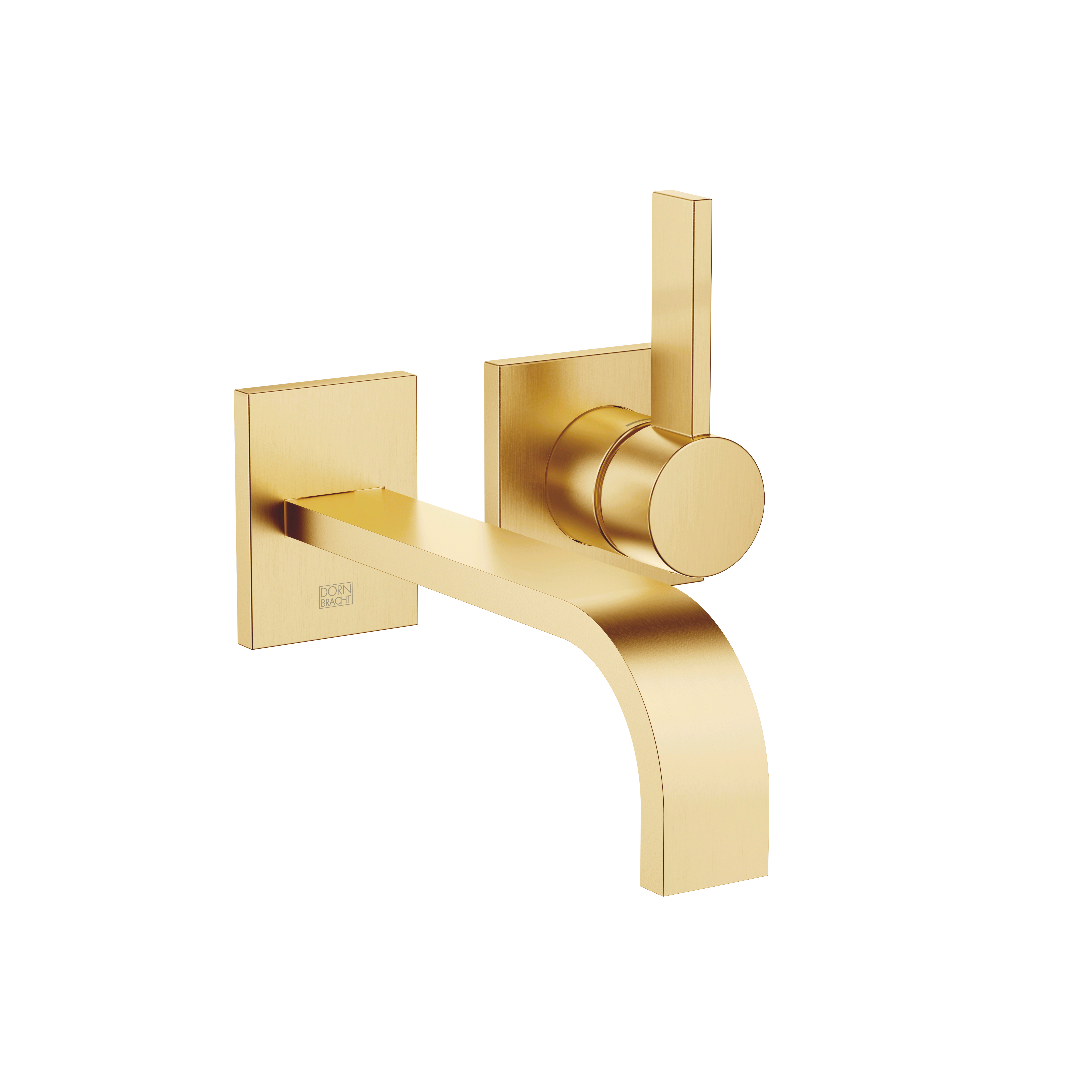 MEM Смеситель для раковины, однорычажный, настенный, без донного клапана - Brushed Durabrass (23-каратное золото) DornBracht 36861782-28