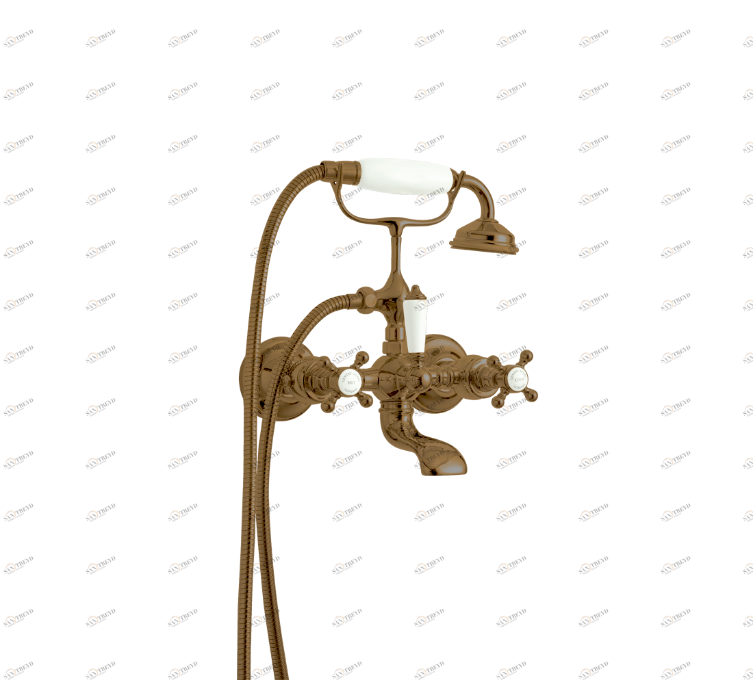 Gentry Home Смеситель для раковины мостик на 2 отверстия 200мм Mayfair Бронза GH102789