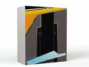 Шкаф ABC-KING 3х дверный Pilot без зеркала серый каркас