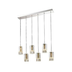 Подвесной светильник Crystal Tube 6 от Delight Collection MD2544/6L DELIGHT COLLECTION ДИЗАЙНЕРСКИЕ 243727 Прозрачный;хром;дымчатый