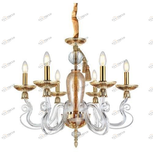 Подвесная люстра Divinare 5123/01 LM-6 DIVINARE ДИЗАЙНЕРСКИЕ 187692 Янтарный 