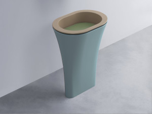 AMLA65-AN+AMPILO-AG+AMCOLO-PL Раковина Amedeo Ovale отдельностоящая cielo Enjoy + Amedeo