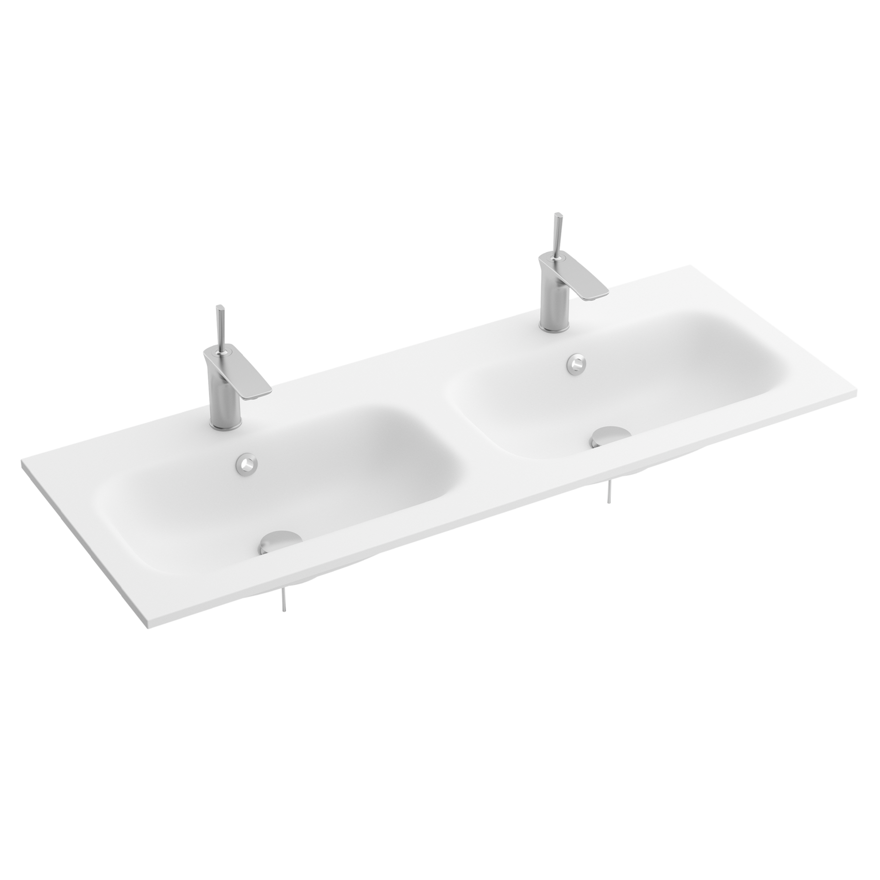 81874 SALGAR Раковина СИБИРЬ 1205 2 умывальника MINERAL SOLID 1205 x 15 x 460 мм 