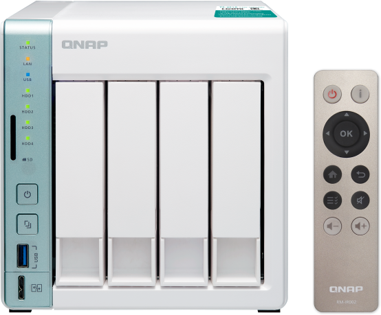 D4 Pro Channel nas, 4 hot-swap tray w/o hdd. celeron n3060 dual-core 1.6ghz-2.48ghz, 1gb ddr3l (1x1gb up to 8gb), hdmi, 2xge lan, 3xusb 3.0 QNAP Santreyd 