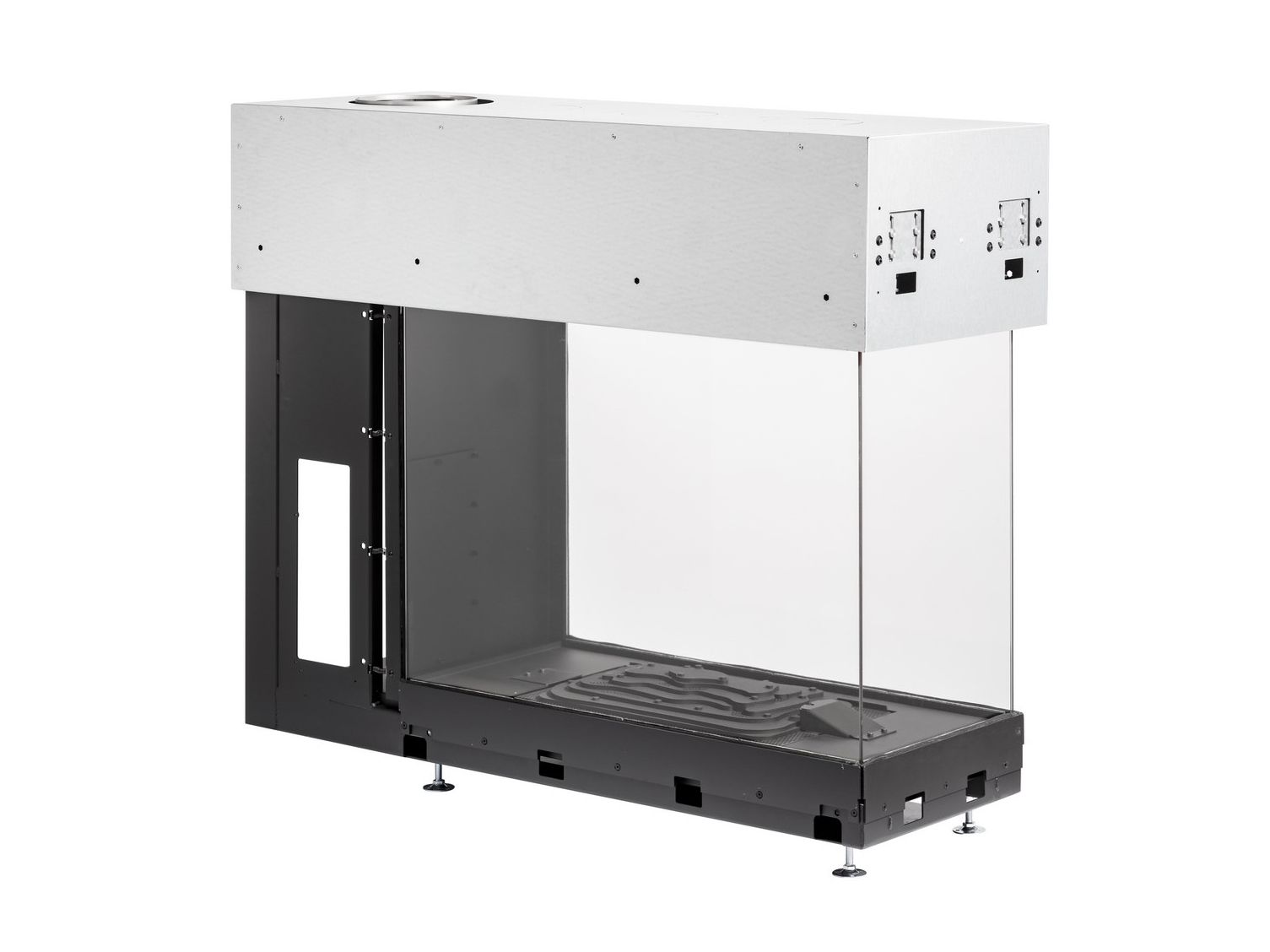 Металлический газовый тройной фасадный камин Metalfire ARCH-00028424 - Вид №6