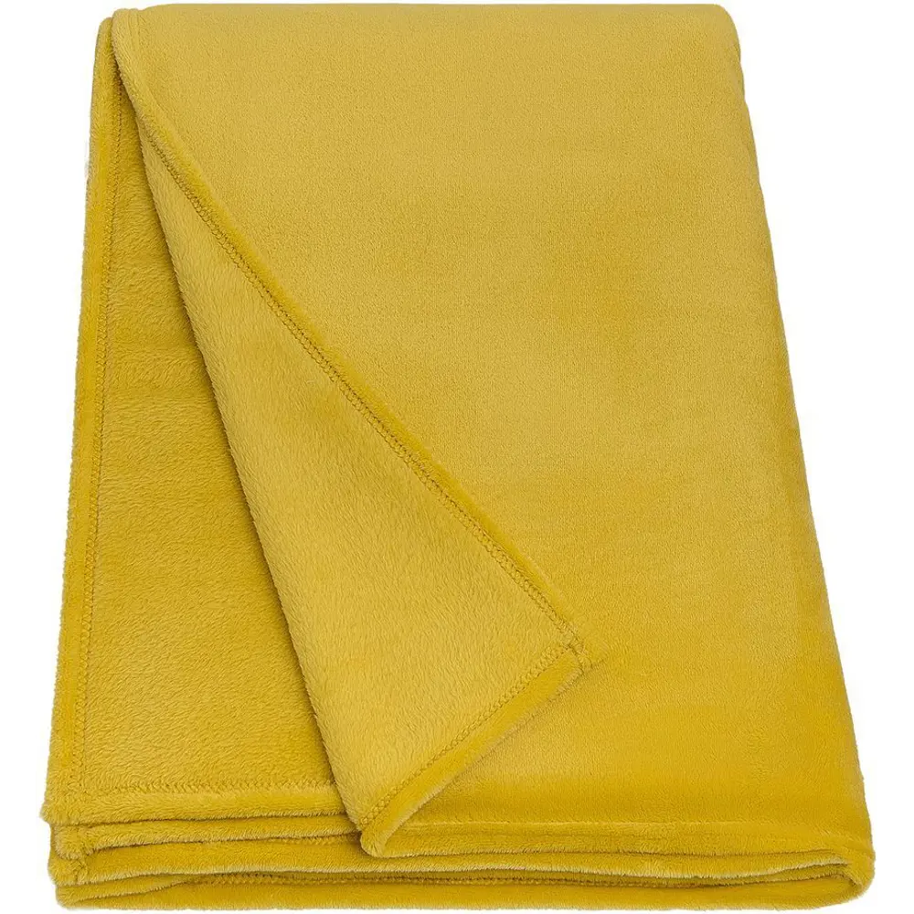 Плед Flandria 200x220 см микрофибра цвет желтый Santreyd Jane STLM-2143474
