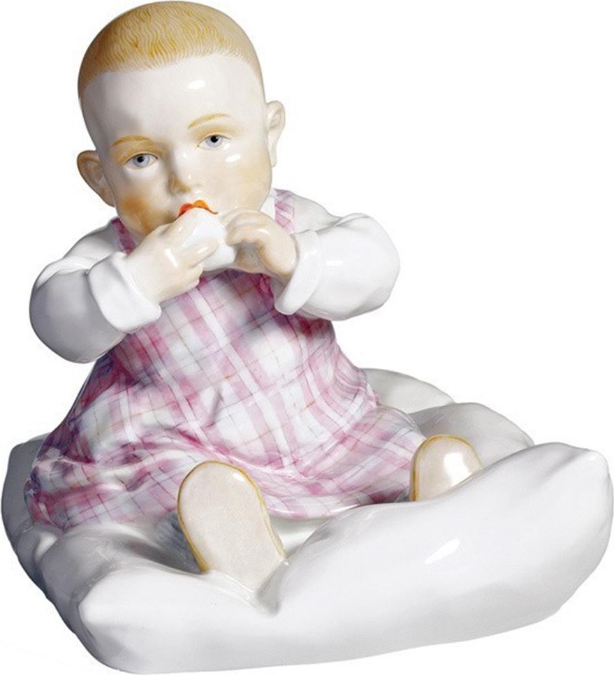 73569 Meissen Фигурка 12,5см "Ребенок на подушке" (Юлиус Конрад Хеншель, 1905г.) Фарфор 