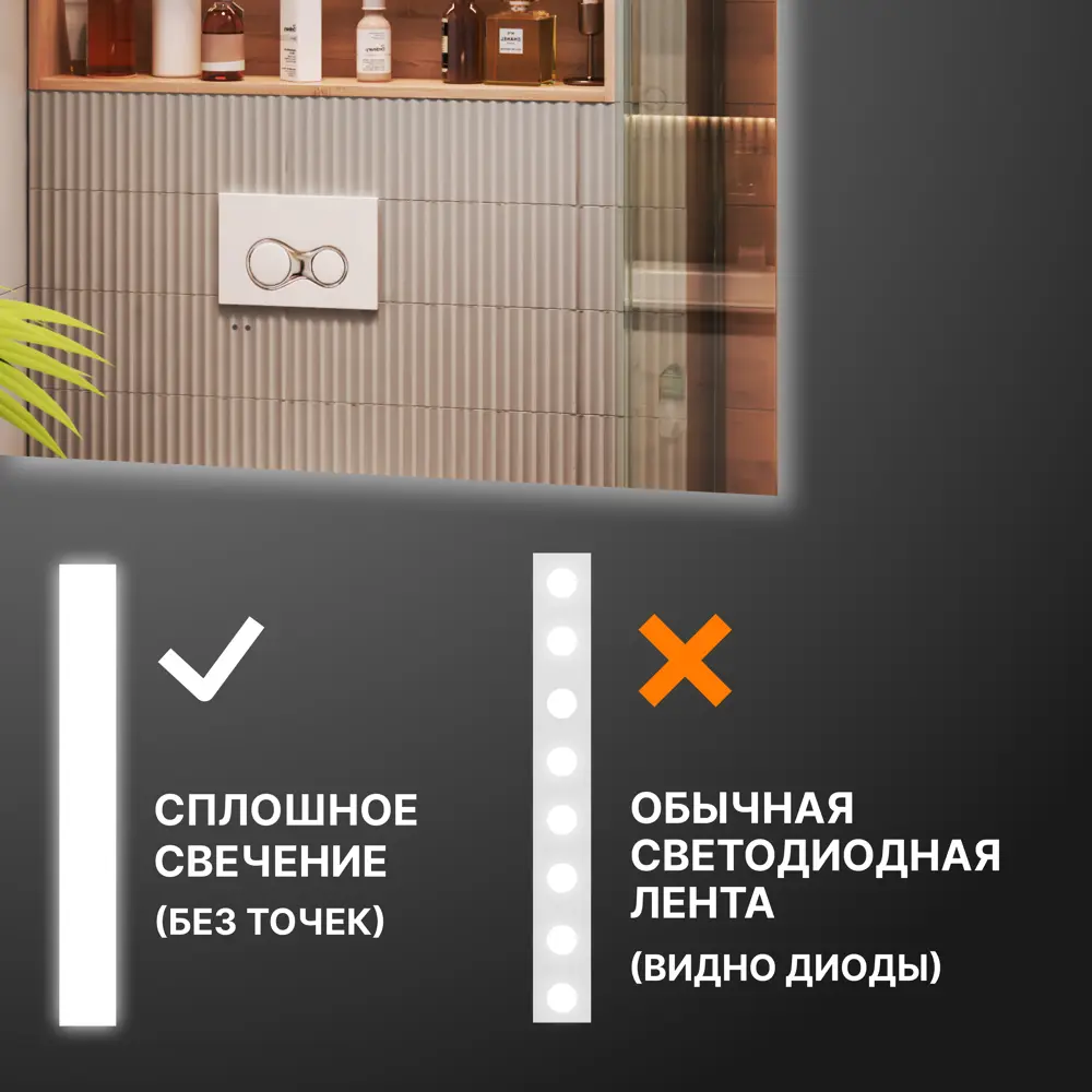 Зеркало Vigo Shine Classic с LED-подсветкой 120×100 см 83685355 STLM-0043464 - Вид №3