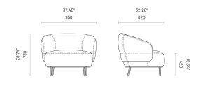 Кожаное кресло с подлокотниками