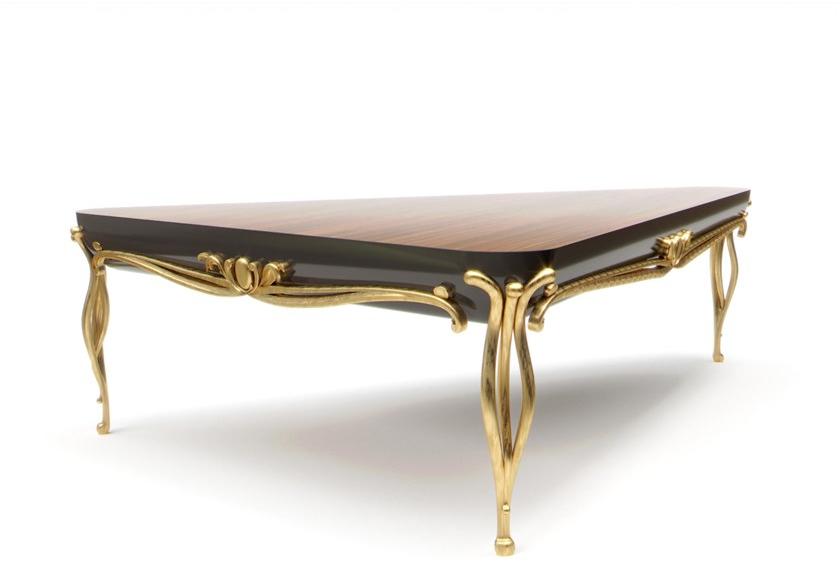 Jetclass Треугольный лакированный журнальный столик  Jss204  - Вид №2