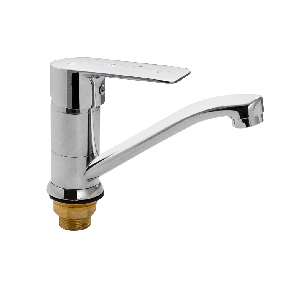 GFmark - Смеситель кухонный шаровый, со стразами на ручке, код: 2250s 