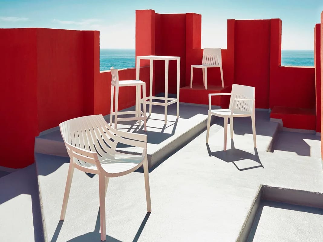 Высокий квадратный садовый стол из полипропилена Vondom Spritz ARCH-00024153 - Вид №7