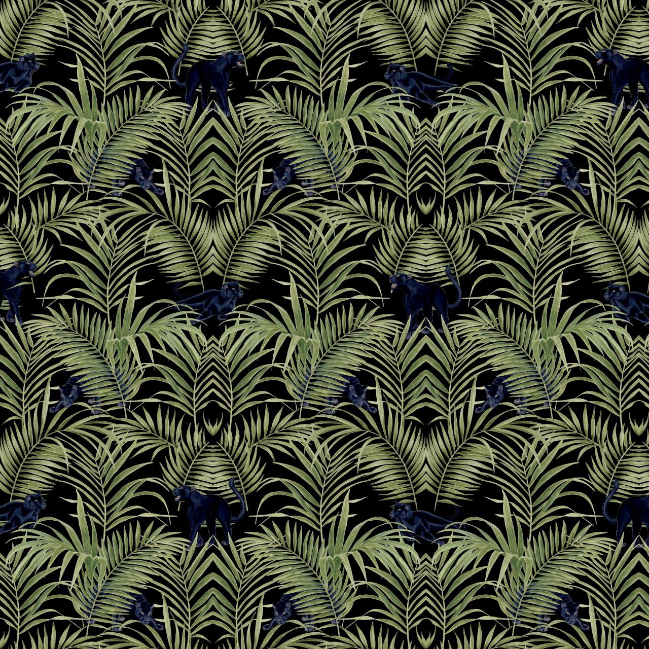 710133-90 ABHIKA ОБОИ KENZIA BLACK  - Вид №2