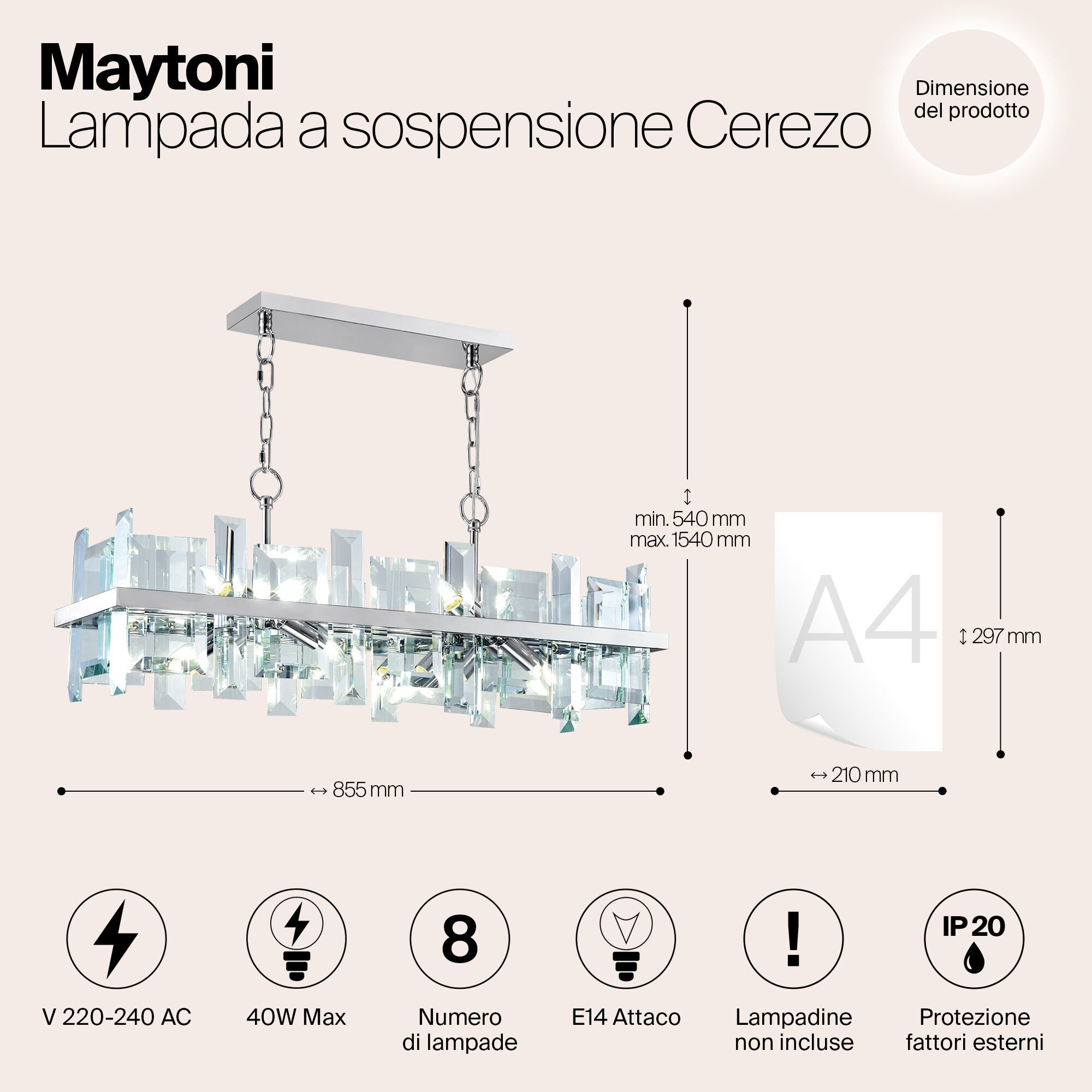 Стеклянный подвесной светильник Maytoni Cerezo ARCH-00119533 - Вид №7