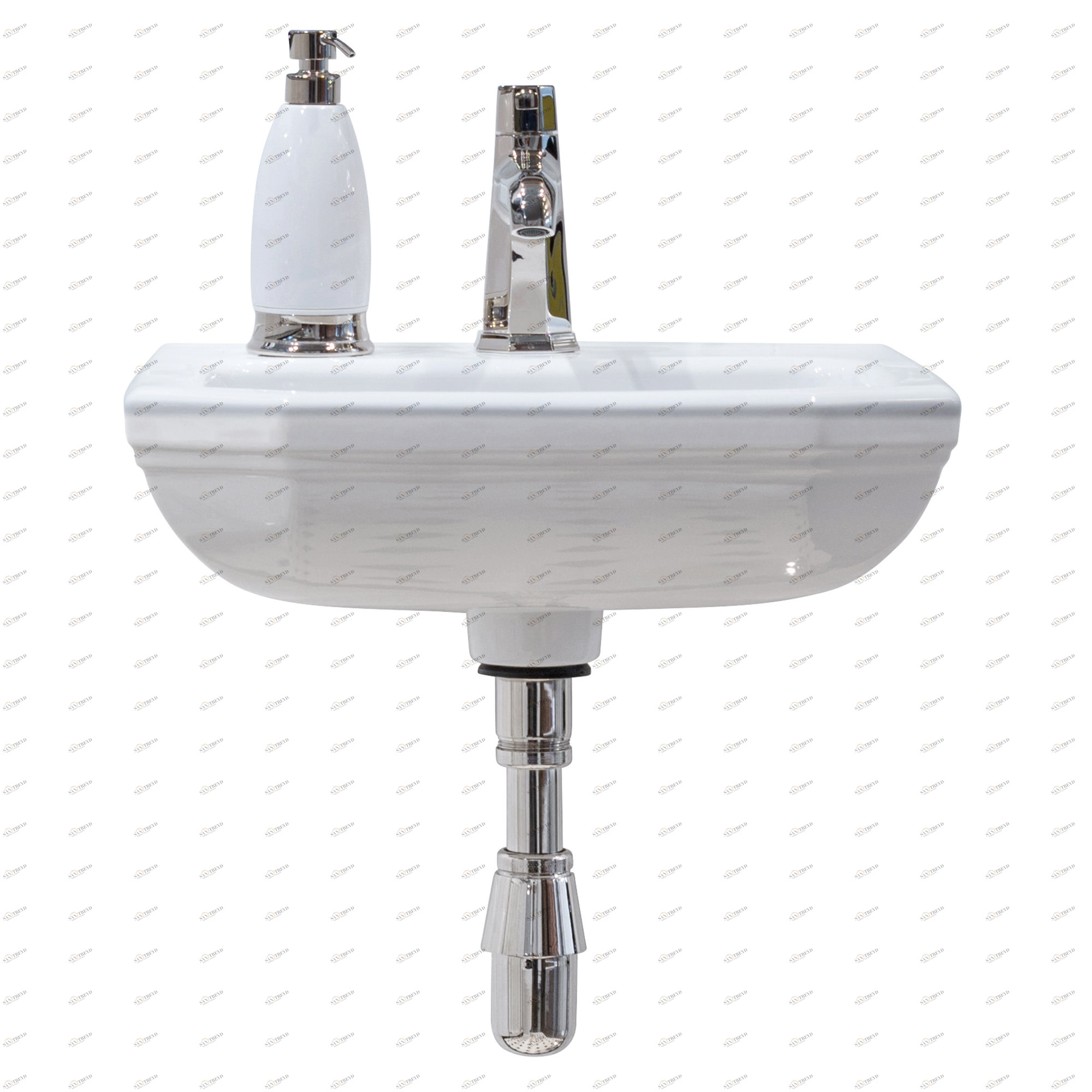 TB-AD-041 Подвесная раковина настенная овальная Traditional Bathrooms Art Deco белая